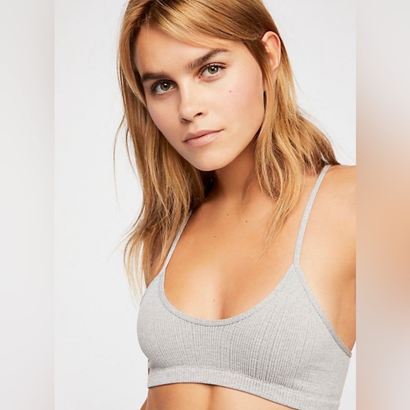 Free People Intimates Seamless Ribbed Baby Racerback Bralette - Picture 2 of 11